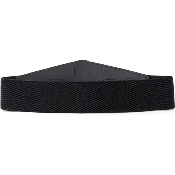 Caysep Women Vintage Stretchy Faux Leather Waist Belts with Metal Buckle Surakey Women Vintage Leather Elastic Waist Belt Wide Belts  main image 2